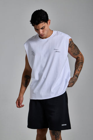 beyaz erkek manifest graphic tank top passion athletics