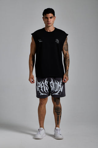siyah erkek manifest graphic tank top passion athletics