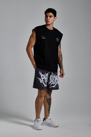 siyah erkek manifest graphic tank top passion athletics