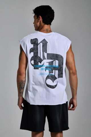 beyaz erkek p.a. graphic tank top passion athletics