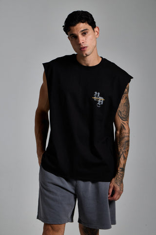 siyah erkek p.a. graphic tank top passion athletics