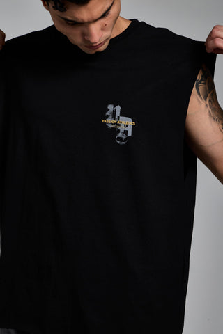 siyah erkek p.a. graphic tank top passion athletics