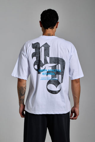 beyaz erkek p.a. graphic tee passion athletics