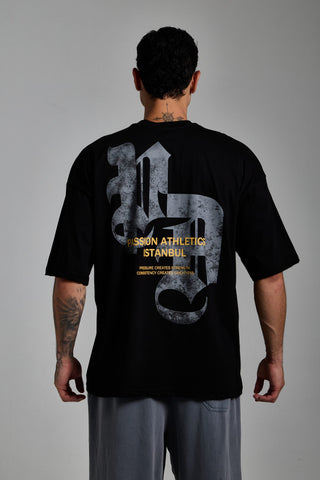 siyah erkek p.a. graphic tee passion athletics