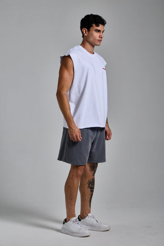 beyaz erkek pssn graphic tank passion athletics