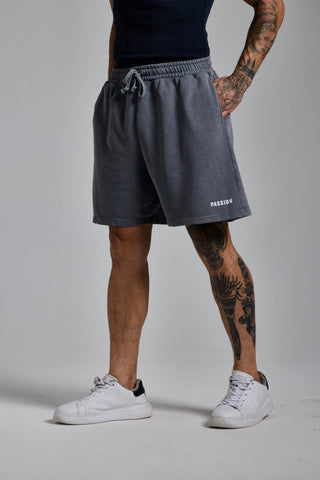 buz mavisi erkek washed basic shorts passion athletics