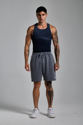 buz mavisi erkek washed basic shorts passion athletics