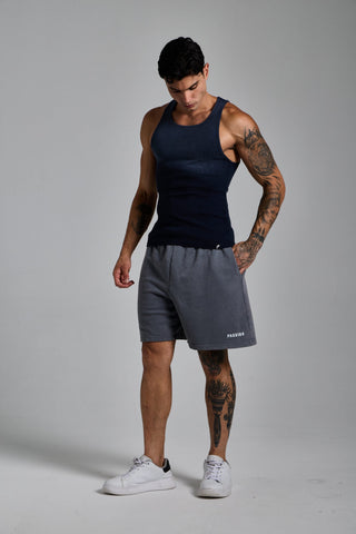 buz mavisi erkek washed basic shorts passion athletics
