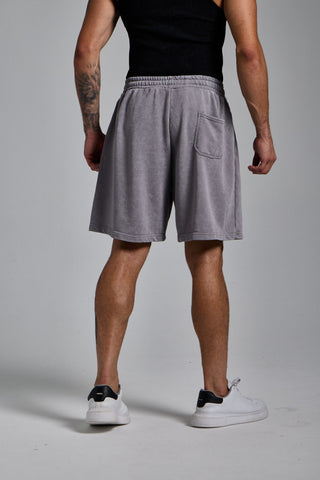 gri erkek washed basic shorts passion athletics