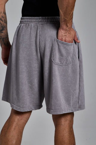 gri erkek washed basic shorts passion athletics