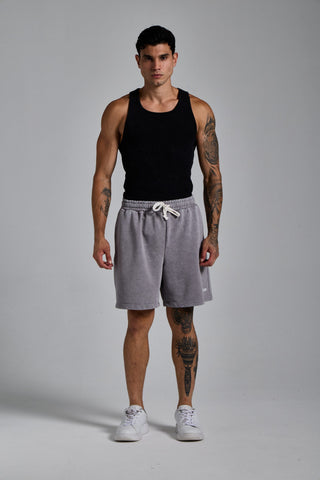 gri erkek washed basic shorts passion athletics