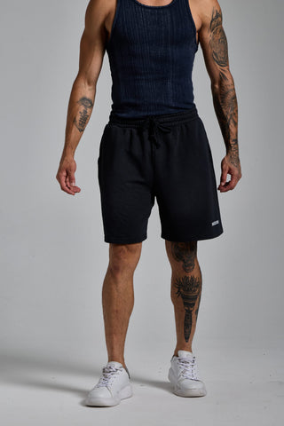 puslu siyah erkek washed basic shorts passion athletics