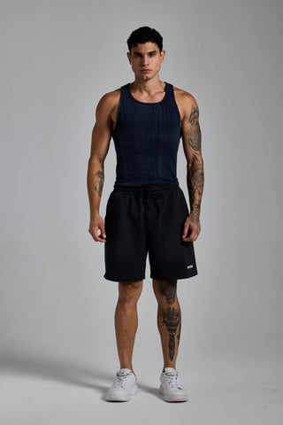 puslu siyah erkek washed basic shorts passion athletics