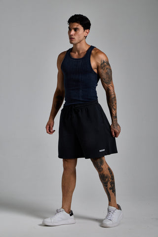 puslu siyah erkek washed basic shorts passion athletics