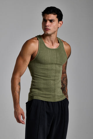 haki erkek washed ribbed tank top passion athletics