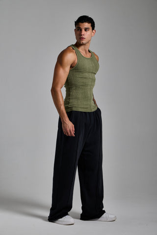 haki erkek washed ribbed tank top passion athletics