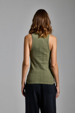 haki kadin washed ribbed tank top passion athletics