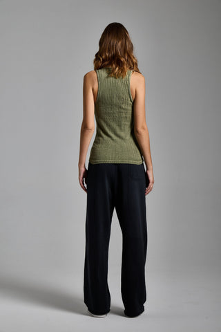 haki kadin washed ribbed tank top passion athletics