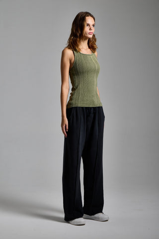 haki kadin washed ribbed tank top passion athletics