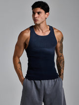 Washed Ribbed Tank Top | Mavi