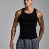 Washed Ribbed Tank Top | Puslu Siyah