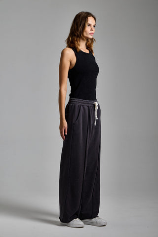 puslu siyah kadin washed ribbed tank top passion athletics