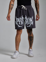 Washed Script Shorts | Füme