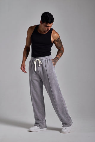 Washed Stripe Jogger Gri erkek detay