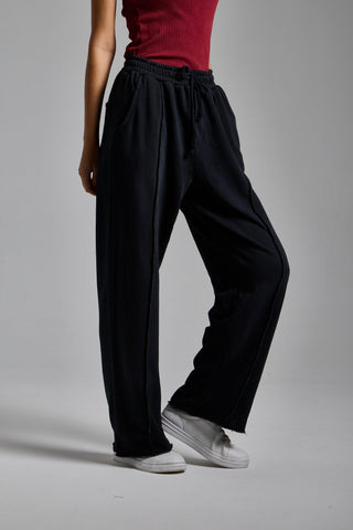 puslu siyah kadin washed stripe jogger passion athletics
